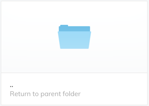 Screenshot of the 'Return to parent' icon